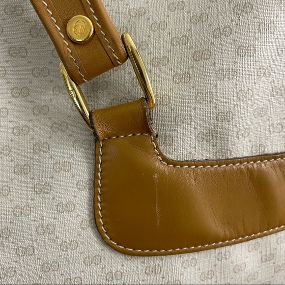 Gucci 70s Weekender Large Bag Micro Monogram Cream Tan - Picture 8 of 16